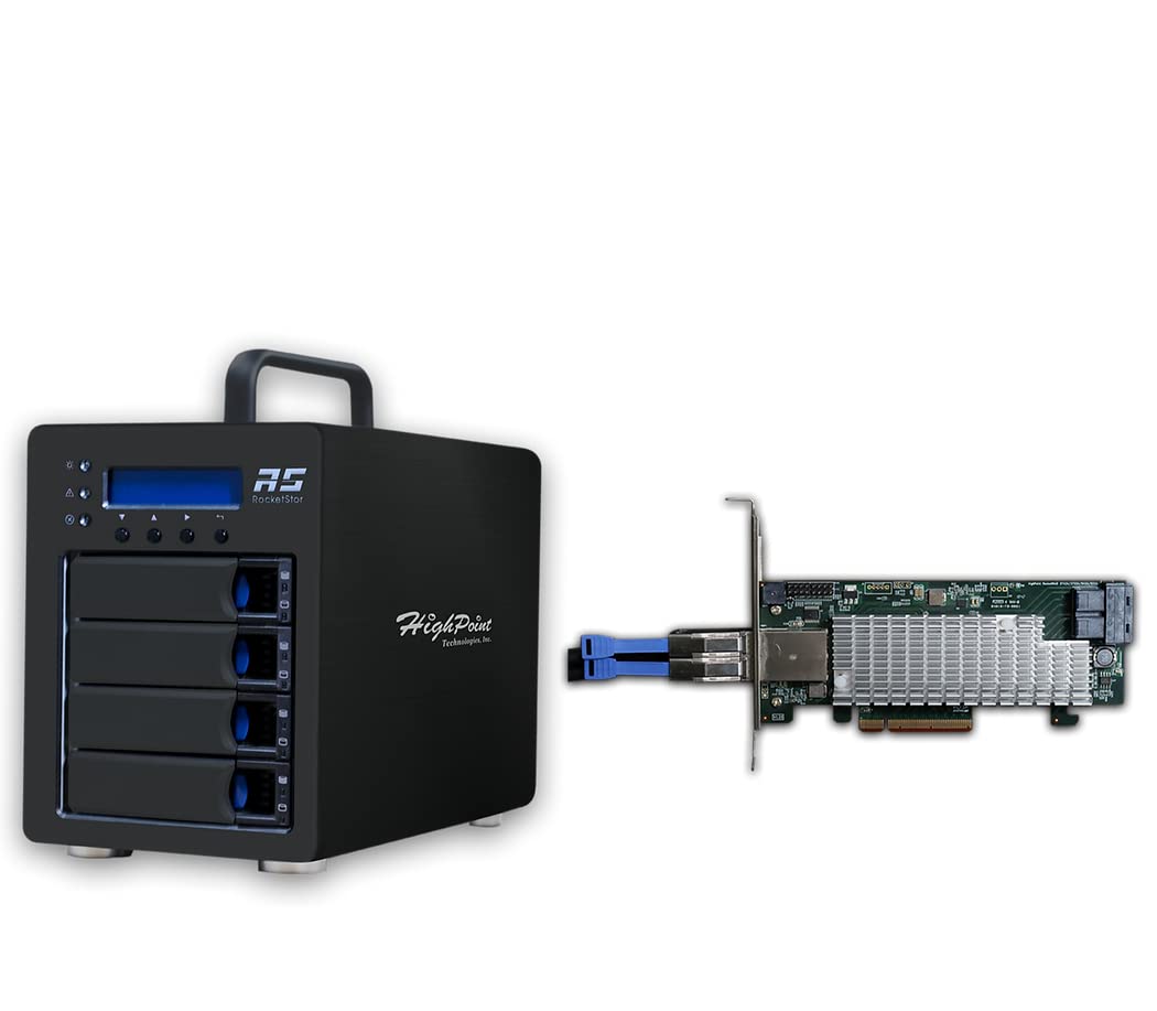 Amazon.com: Highpoint RocketStor 6434TS 4-Bay 12Gb/s SAS & 6Gb/s